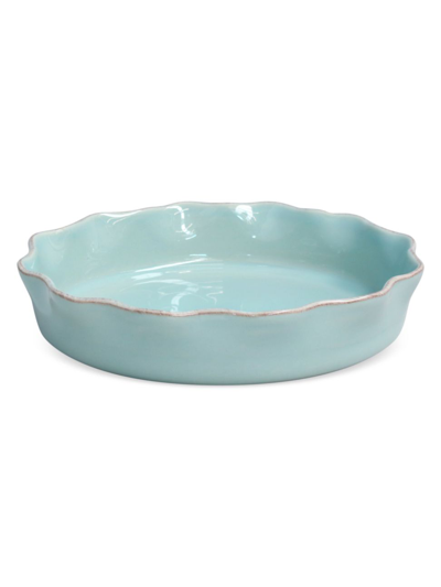 Casafina Cook & Host Stoneware Ruffle Pie Dish In Robins Egg Blue