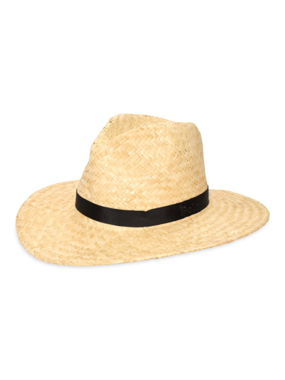 Polo Ralph Lauren Women's Raffia Straw Fedora Hat In Natural