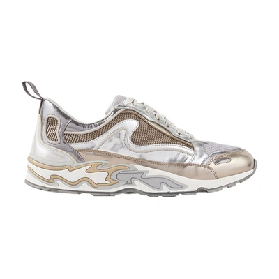 Sandro Women's Flame Lace Up Running Trainers In Silver