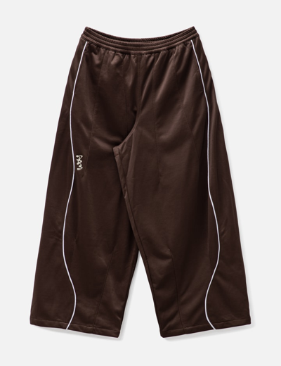 Perks And Mini Poseidon Wide Leg Track Pants In Brown