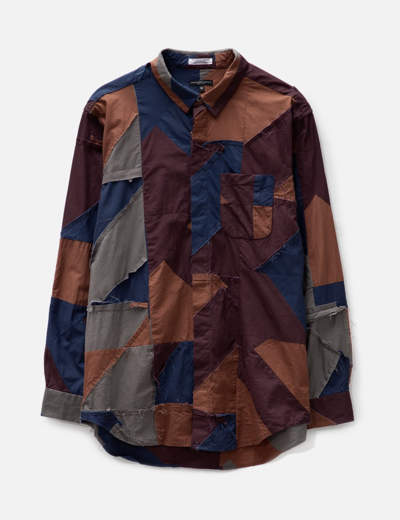 Engineered Garments Combo Short Collar Shirt In Multicolor