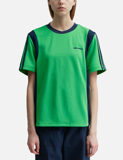 Adidas Originals Wales Bonner Football T-shirt In Green