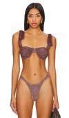 Beach Riot Camila Bikini Top In Hot Chocolate