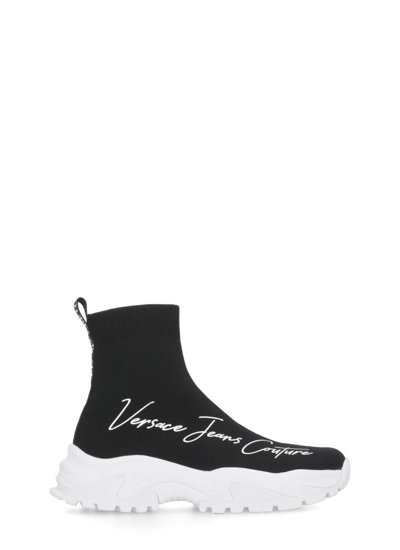 Versace Jeans Couture Sock Sneakers In Black
