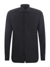 Xacus Long-sleeved Button-down Shirt In Blue