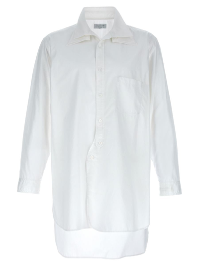 Yohji Yamamoto Double Collar Shirt In White