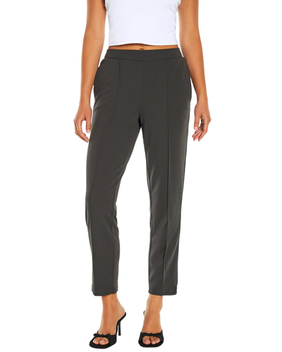 Three Dots Anne Tapered Pants In Ebony
