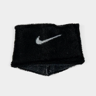 Nike Plush Knit Infinity Scarf In Black/white