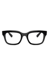 Ray Ban Chad 52mm Rectangular Optical Glasses In Black