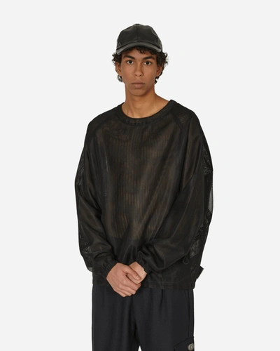 Haydenshapes Utility Net Crew Longsleeve Top In Black