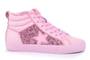 VINTAGE HAVANA ALEXIS HIGH TOP SNEAKERS IN HOT PINK