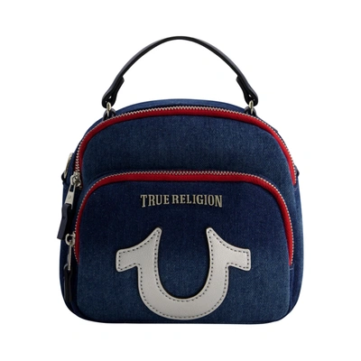 True Religion S Convertible Mini Backpack, Shoulder Bag And Hand Bag In Blue