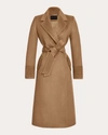 Sentaler Raglan Wrap Coat In Brown
