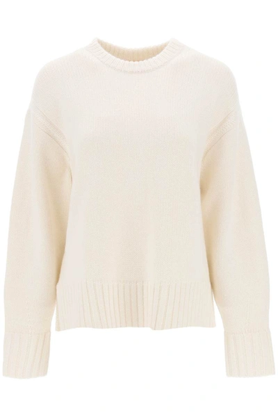 Guest In Residence Crew-neck Sweater In Cashmere In White