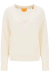 Guest In Residence Cashmere Crewneck Pullover In White