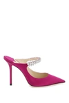 Jimmy Choo Bing 100mm Crystal-embellished Mules In Purple