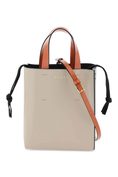 Marni Museo Leather Tote Bag In Multicolor