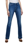 L'agence Ruth High Waist Raw Hem Straight Leg Jeans In Talledega