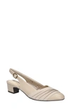 Easy Street Bates Womens Faux Leather Slingback Heels In Mushroom