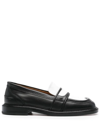 MAISON KITSUNÉ MAISON KITSUNÉ BICOLOR LEATHER LOAFERS SHOES