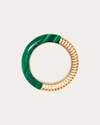 L'atelier Nawbar Women's Bombay Ray 18k Gold Malachite And Diamond Ring In Green