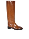 Santoni Fleeces Calfskin Mid Boots In Brown