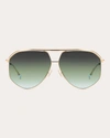 ISABEL MARANT WOMEN'S GOLDTONE & GREEN GRADIENT ENZO AVIATOR SUNGLASSES