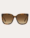 ISABEL MARANT WOMEN'S HAVANA & BROWN GRADIENT THEA SQUARE SUNGLASSES