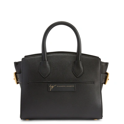 Giuseppe Zanotti Logo-patch Leather Tote Bag In Black