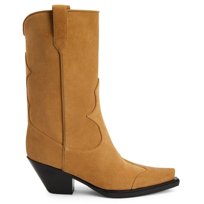 Giuseppe Zanotti Thyra 55mm Suede Cowboy Boots In Brown