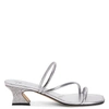 Giuseppe Zanotti Guiseppe Zanotti Women's Twingo Embellished Heel Slide Sandals In Silver