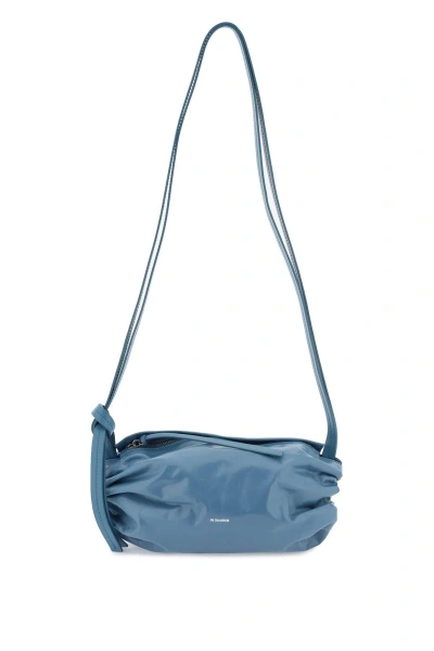 Jil Sander All-day Small Leather Crossbody Bag In Blue,light Blue