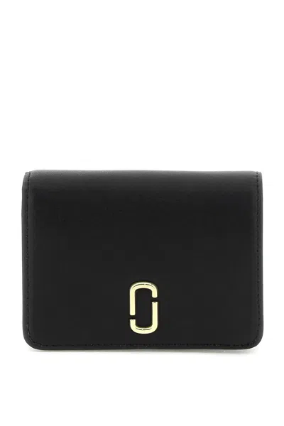 Marc Jacobs The J Marc Mini Compact Wallet In Black