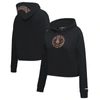 Pro Standard Women's  Black Boston Celtics 2023/24 City Edition Cropped Pullover Hoodie In Black