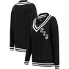 Pro Standard Black Cincinnati Bengals Prep V-neck Pullover Sweater In Black