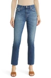 Ag High-rise Straight-leg Jeans In 14 Years Metaphor