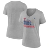 Fanatics Branded Heather Gray Texas Rangers 2023 World Series Champions Locker Room Plus Size V-neck In Heather Gray