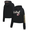 PRO STANDARD PRO STANDARD BLACK CLEVELAND CAVALIERS 2023/24 CITY EDITION CROPPED PULLOVER HOODIE