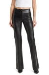 ALICE AND OLIVIA FAUX LEATHER FLARE PANTS