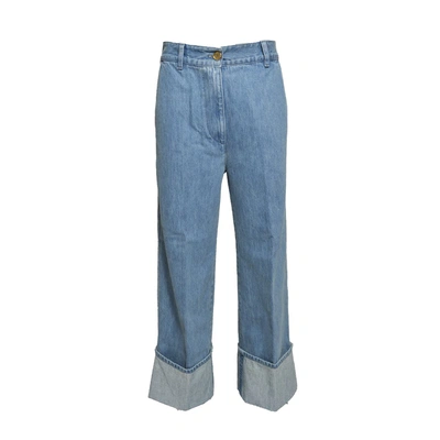 Patou Turn Up Jeans In Blue