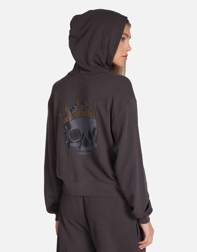 Lauren Moshi Lachelle Diamond Royal Skull In Vintage Black
