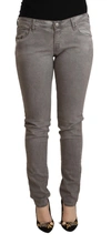 Acht Gray Cotton Low Waist Skinny Push Up Denim Jeans In Gray