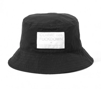 Comme Des Fuckdown Chic Reversible Cap With Bold Women's Logo In Black