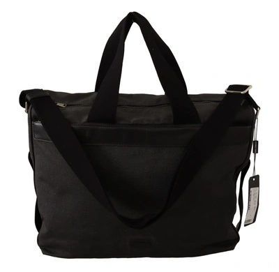 Dolce & Gabbana Elegant Men's Denim & Leather Messenger Men's Bag In Black