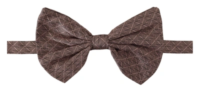 DOLCE & GABBANA DOLCE & GABBANA ELEGANT SILK GRAY BOW TIE - MEN'S MEN'S FORMALWEAR