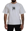 DOLCE & GABBANA DOLCE & GABBANA TIMELESS WHITE LOGO CREWNECK MEN'S TEE