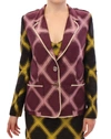 HOUSE OF HOLLAND HOUSE OF HOLLAND CHIC PURPLE CHECKERED JACKET WOMEN'S BLAZER