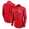 Fanatics Men's Red Washington Nationals Underdog Mindset Quarter-zip Top In Red