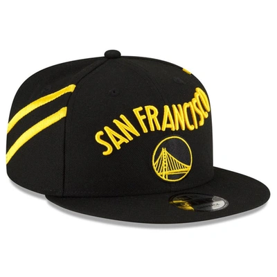 New Era Men's  Black Golden State Warriors 2023/24 City Edition 9fifty Snapback Adjustable Hat