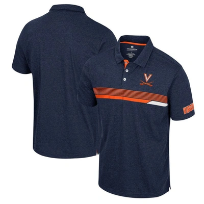 Colosseum Men's  Navy Virginia Cavaliers No Problemo Polo Shirt